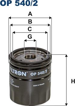 Filtron OP540/2 - Filtro olio www.autoricambi360.it