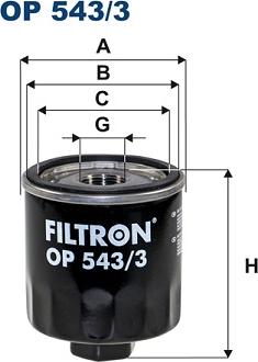 Filtron OP 543/3 - Filtro olio www.autoricambi360.it