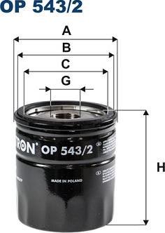 Filtron OP543/2 - Filtro olio www.autoricambi360.it