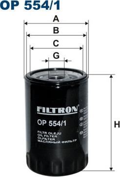 Filtron OP554/1 - Filtro olio www.autoricambi360.it