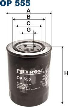Filtron OP555 - Filtro olio www.autoricambi360.it
