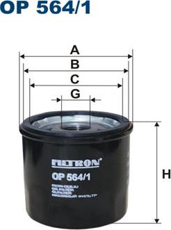 Filtron OP564/1 - Filtro olio www.autoricambi360.it