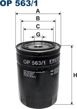 Filtron OP563/1 - Filtro olio www.autoricambi360.it