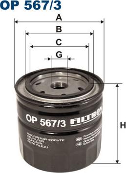 Filtron OP567/3 - Filtro olio www.autoricambi360.it