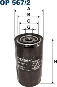 Filtron OP567/2 - Filtro olio www.autoricambi360.it