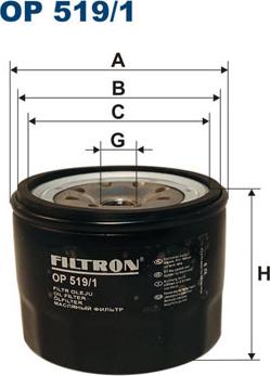 Filtron OP519/1 - Filtro olio www.autoricambi360.it