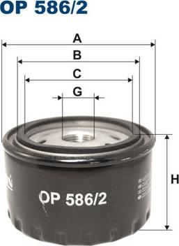 Filtron OP586/2 - Filtro olio www.autoricambi360.it