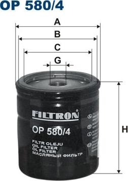 Filtron OP580/4 - Filtro olio www.autoricambi360.it