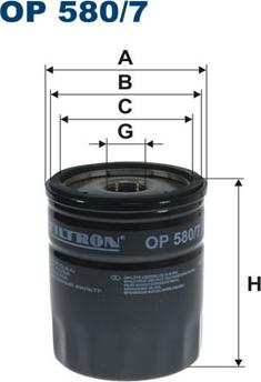Filtron OP580/7 - Filtro olio www.autoricambi360.it