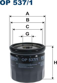 Filtron OP537/1 - Filtro olio www.autoricambi360.it