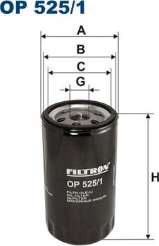 Filtron OP525/1 - Filtro olio www.autoricambi360.it