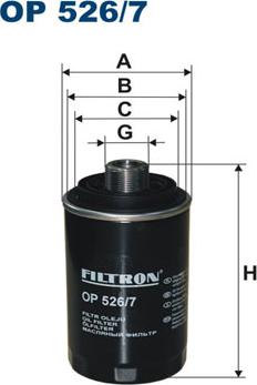 Filtron OP526/7 - Filtro olio www.autoricambi360.it