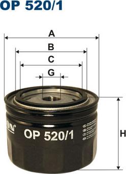 Filtron OP520/1 - Filtro olio www.autoricambi360.it