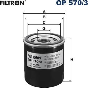 Filtron OP 570/3 - Filtro olio www.autoricambi360.it
