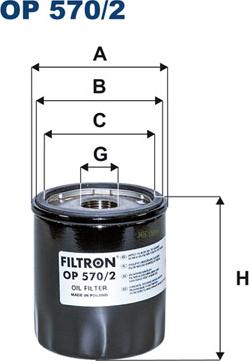 Filtron OP570/2 - Filtro olio www.autoricambi360.it