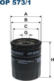 Filtron OP573/1 - Filtro olio www.autoricambi360.it