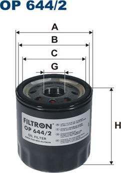 Filtron OP644/2 - Filtro olio www.autoricambi360.it