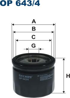 Filtron OP643/4 - Filtro olio www.autoricambi360.it