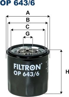 Filtron OP643/6 - Filtro olio www.autoricambi360.it