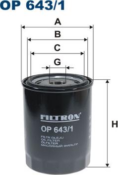 Filtron OP643/1 - Filtro olio www.autoricambi360.it