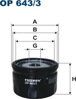 Filtron OP643/3 - Filtro olio www.autoricambi360.it