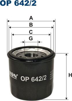 Filtron OP642/2 - Filtro olio www.autoricambi360.it