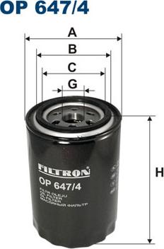 Filtron OP647/4 - Filtro olio www.autoricambi360.it