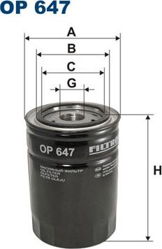 Filtron OP647 - Filtro olio www.autoricambi360.it
