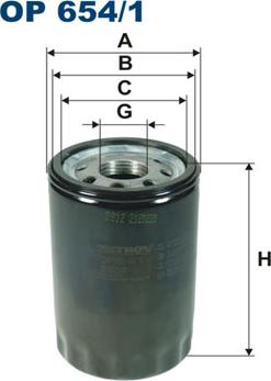 Filtron OP654/1 - Filtro olio www.autoricambi360.it