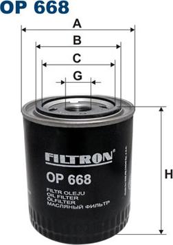 Filtron OP668 - Filtro olio www.autoricambi360.it