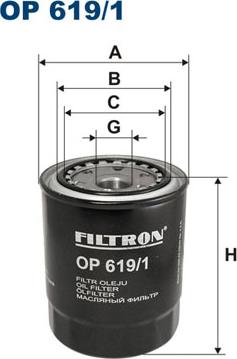 Filtron OP619/1 - Filtro olio www.autoricambi360.it