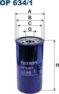 Filtron OP634/1 - Filtro olio www.autoricambi360.it