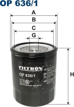 Filtron OP636/1 - Filtro olio www.autoricambi360.it
