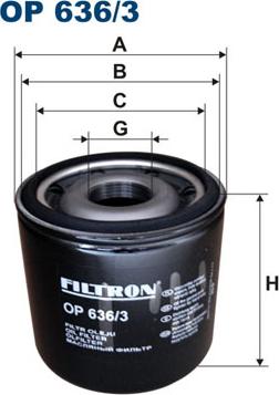 Filtron OP636/3 - Filtro olio www.autoricambi360.it