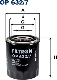 Filtron OP632/7 - Filtro olio www.autoricambi360.it