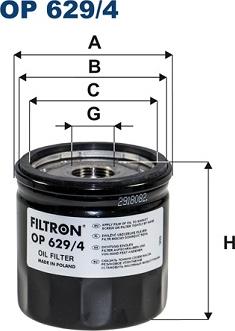 Filtron OP 629/4 - Filtro olio www.autoricambi360.it