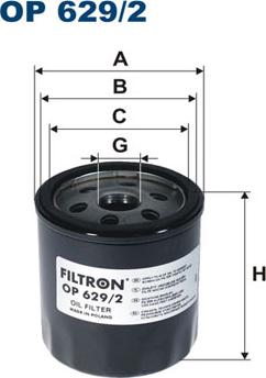 Filtron OP629/2 - Filtro olio www.autoricambi360.it