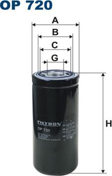 Filtron OP720 - Filtro olio www.autoricambi360.it