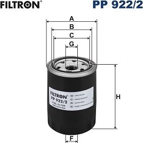 Filtron PP 922/2 - Filtro carburante www.autoricambi360.it