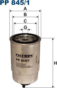 Filtron PP845/1 - Filtro carburante www.autoricambi360.it