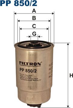 Filtron PP850/2 - Filtro carburante www.autoricambi360.it