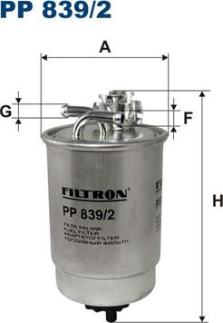 Filtron PP839/2 - Filtro carburante www.autoricambi360.it