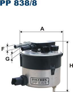 Filtron PP838/8 - Filtro carburante www.autoricambi360.it