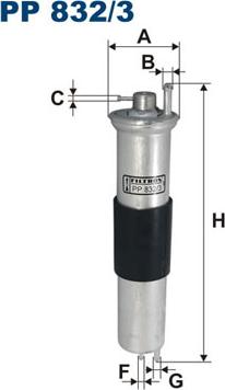 Filtron PP832/3 - Filtro carburante www.autoricambi360.it
