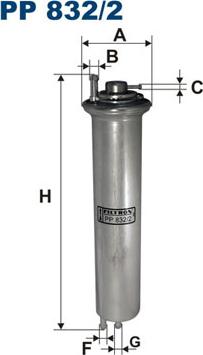 Filtron PP832/2 - Filtro carburante www.autoricambi360.it