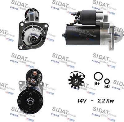 Fispa S12BH0020A2 - Motorino d'avviamento www.autoricambi360.it