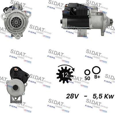 Fispa S24BH0116A2 - Motorino d'avviamento www.autoricambi360.it