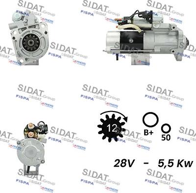 Fispa S24MH0075 - Motorino d'avviamento www.autoricambi360.it