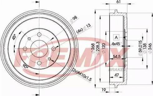 FREMAX BD-9600 - Tamburo freno www.autoricambi360.it