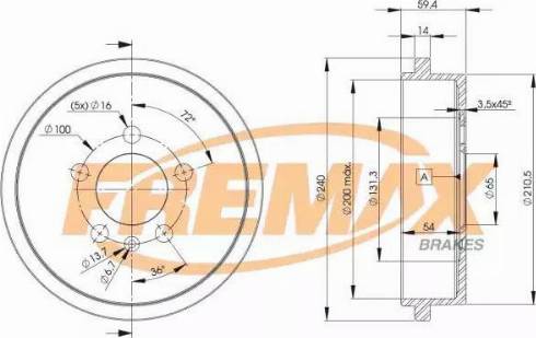 FREMAX BD-9617 - Tamburo freno www.autoricambi360.it
